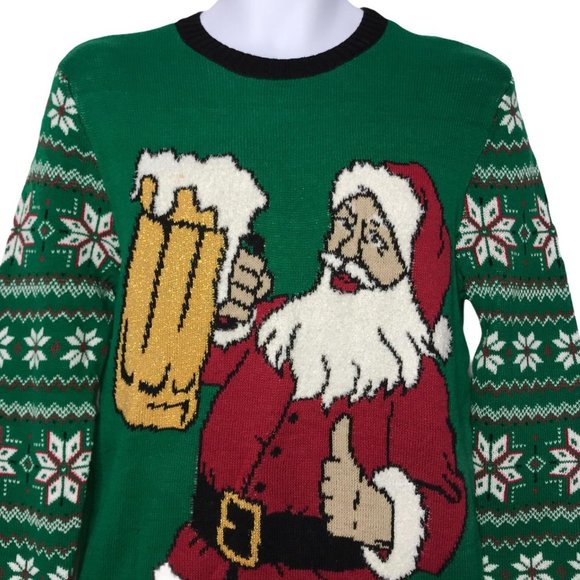 NWT Ugly Christmas Sweater Santa Beer Mug S - Picture 2 of 8